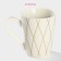 Porcelain share mug "Golden thread", 320 ml, white color