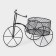 Flower stand “Bicycle”, d = 8 cm, 18 × 10 × 13 cm, black color