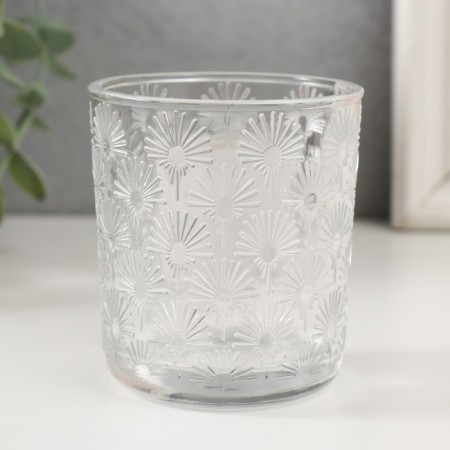 Bank for candles glass "Be the happiest" transparent 200 ml 7.5x7.5x8.2 cm-1