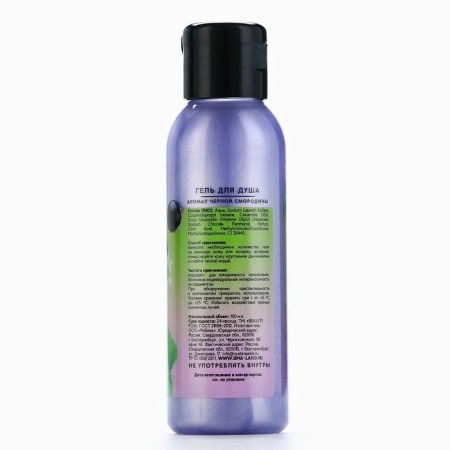 Shower gel, 100 ml, aroma of blackcurrant, Beauty Fox-5
