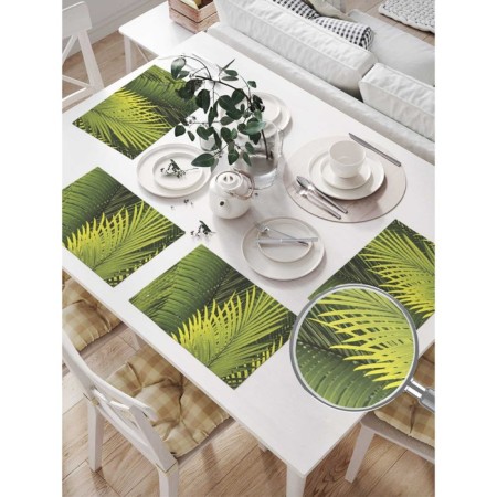 Set of napkins for setting the table "surrounded by fern", rectangular, size 32x46 cm, 4 pcs-1
