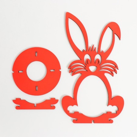 Easter stand "Hare" 9.3x6.5x17 cm (set 3 parts) red-5