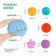 Gift set of developing balls "Magic Post" 6 pcs., New Year's gift packaging, crumb I
