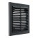 Ventilation grate "Vento" 1515VR, 150x150 mm, with a grid, detachable, graphite
