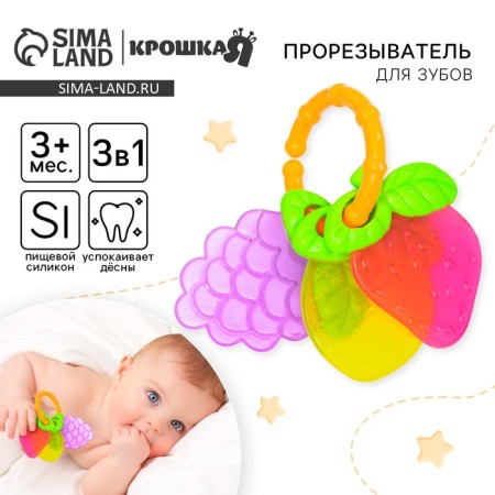 Silicone teether "berries on the ring", crush me