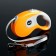 Diil roulette, 5 m, up to 40 kg, tape, rubberized pen, orange with gray