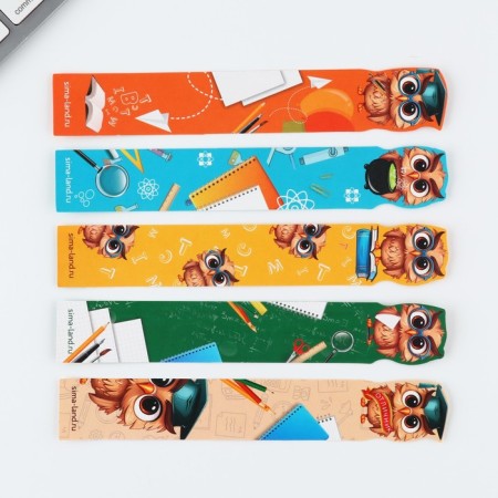 A set of curly cardboard bookmarks for graduation “Success in study! Graduate!" 5 pieces-2