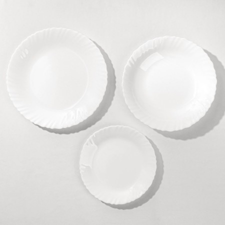 Table glass -ceramic "Faston", 18 objects, white color-1