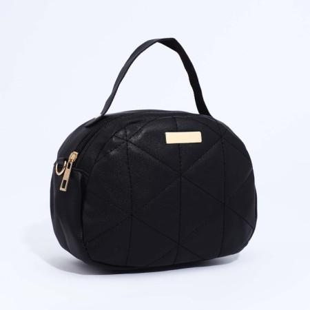 Bag Cross-Bodi with a zipper, black color-2