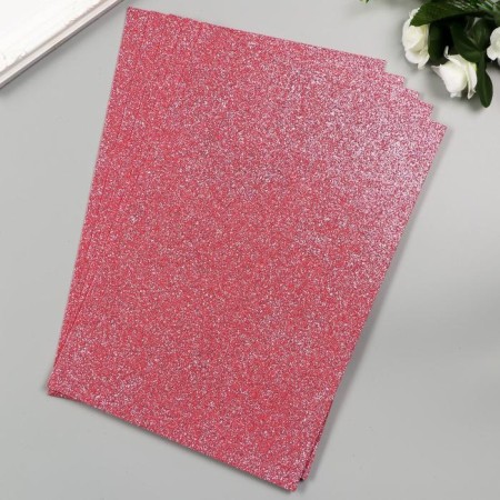 Foamiran "Light pink shine" 2 mm format A4 (set of 5 sheets)-2
