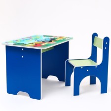 Blue Tractor furniture, table and chair