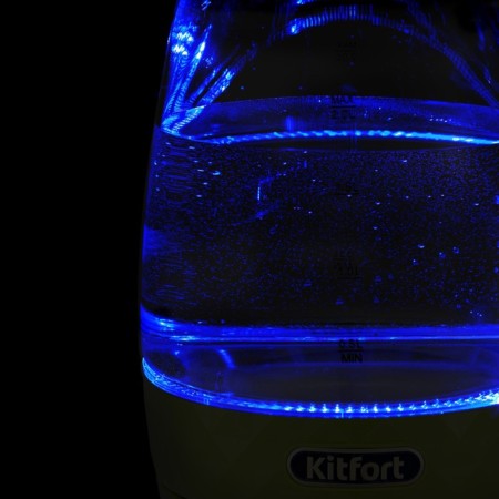 Electric kettle KitFort KT-6123-2, glass, 2 l, 2200 watts, light green-1