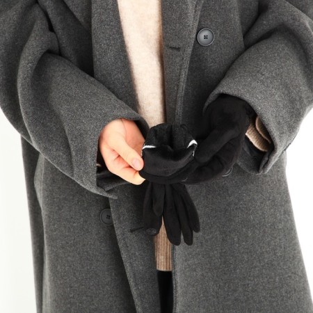 Gloves are female, dimensionless, without insulation, black color-4