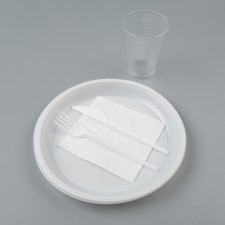 Set of disposable dishes 