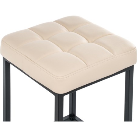 Haric loft Metal/eco -leaf stool, black/beige 35x35x65 cm-1