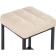 Haric loft Metal/eco -leaf stool, black/beige 35x35x65 cm