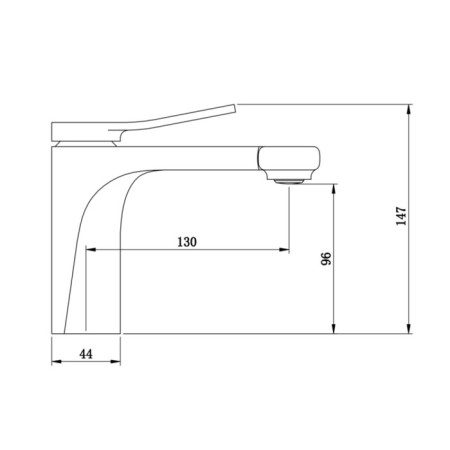 Bronze de Luxe ELEMENT EL02XCB sink mixer, pour 130 mm, brass, chrome/black-8