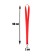 Badge tape width-20 mm, length-90 cm with metal carbine, red