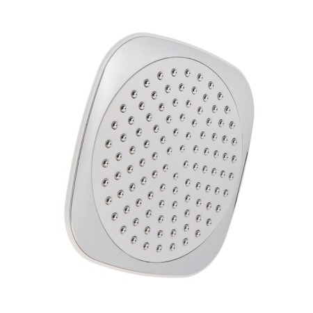 A set of showers for stationary zein mixers, square shape, plastic, white/chromium-3