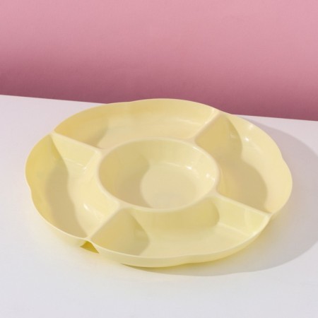 Menzhitsa Round Dolyana "Rainbow", 5 sections, 24 × 2 cm, color mix-6