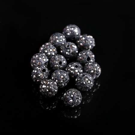 Busina "Shambhala" 10 mm (set 15 pcs.), Color gray