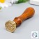 Printing for wax with a wooden handle "Bunny and flowers" 9x2.5x2.5 cm