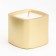 Candle "Square. Marble" in a candlestick of gypsum is small, 5x4.5 cm, gold