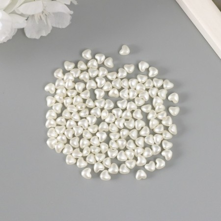 Beads for creativity plastic "Pearls" set of 200 pcs white 0.6x0.6x0.3 cm-2