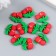 Decor for creativity plastic "Two cherries" 2x1.5 cm