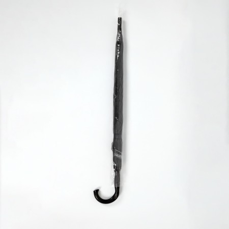 Umbrella - semi -automatic cane "plain", 8 spokes, r = 58 cm, black color-3