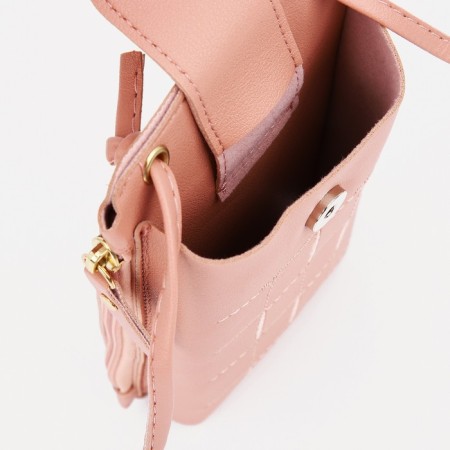 Baby bag on magnet, long belt, pink color-2