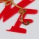 Topper "I love you", with heart, red color