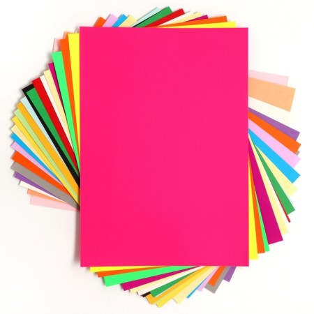 Color cardboard Tonir, A4, 34 sheets, 20 colors (ordinary, pastel, neon) 180 g/m-1