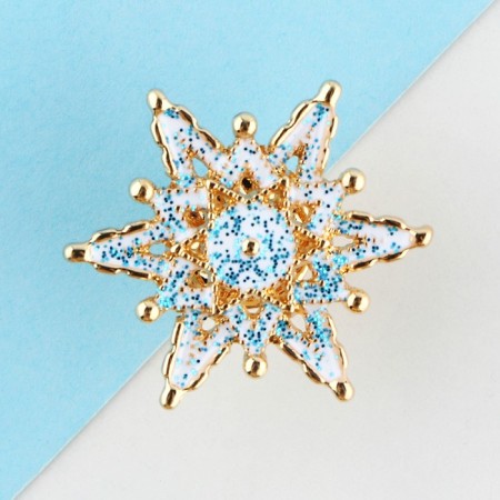 Brooch "North", 2.5 x 2.5 cm-1