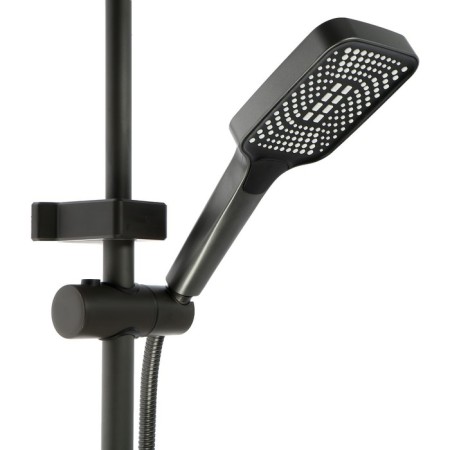 The shower system Zein Z3896, the upper and hand watering can, PVC hose, temperature screen, graphite-9