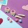 Hair set "Tiny" (2 elastic bands, 2 clamps, 4 crab) butterfly is bright, mix