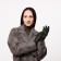 Gloves are female, dimensionless, without insulation, khaki color