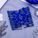 Hair clip "Pearls" balls, 9 cm, blue