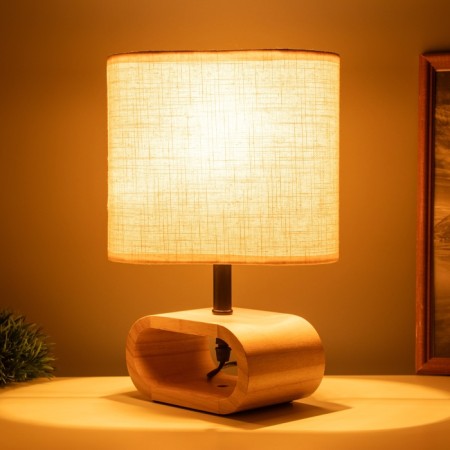 LILIT HELLITRA lamp 1x40W E27 Light wood 11.5x20x30cm-1