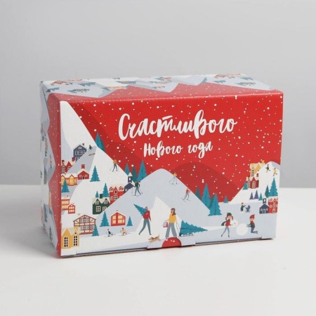 Folding box "Winter City", 22 x 15 x 10 cm, new year-4