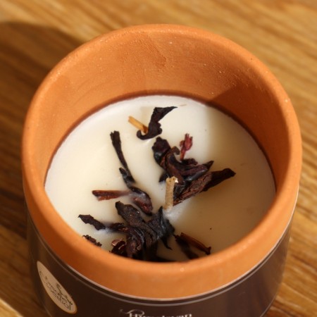 Aromatic candle in a jar of 70 g, soy wax, hibiscus-2