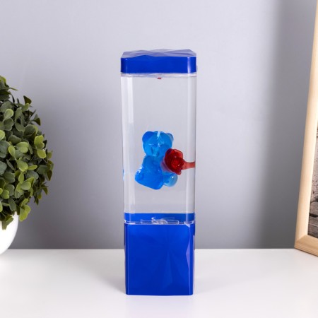 Lava-lamp "Bear" LED 2W from batteries 3haa blue 7x7x24 cm