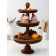 Three -tier vase for fruits and sweets from the natural cedar Magistro, 47 cm, chocolate color