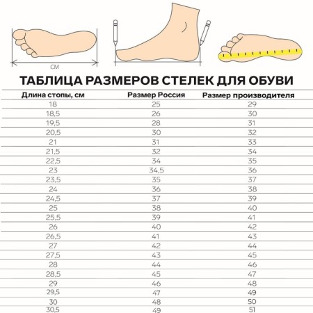Insoles for shoes, universal, with a massage effect, rr Ru 44 (rr pr-la 45), 28 cm, pair, color white-7