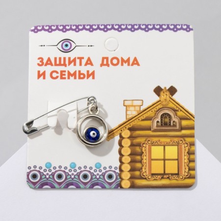 Bulavka-reinforcing "Obragg for the Home", 2 cm, blue color in silver-2