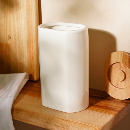 Bank for storing bulk products SL Home "Trento", 220 ml, 7.7 × 18.5 cm, ceramic, white color