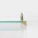 Glass tray with metal handles and legs 20.6 x 30.6 cm