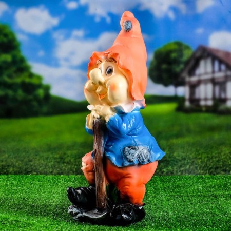 Garden figure "Dwarf with a hoe" 48cm-3