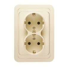 Розетка Makel 25082 Mimoza, СП, 2 розетки, IP20