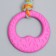 Chewing toy with a rope "Girya", pink